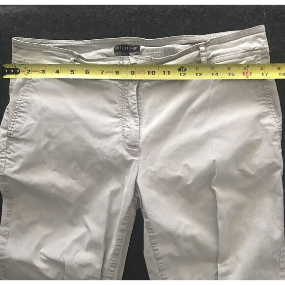 Eileen Fisher Chino Pants Women’s Medium Straight Leg Tencel Gray *flaws** - Picture 10 of 15